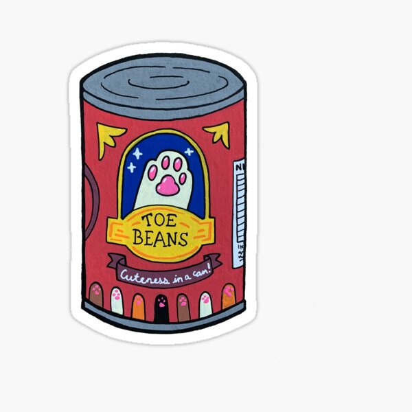 Can of Toe Beans Sticker