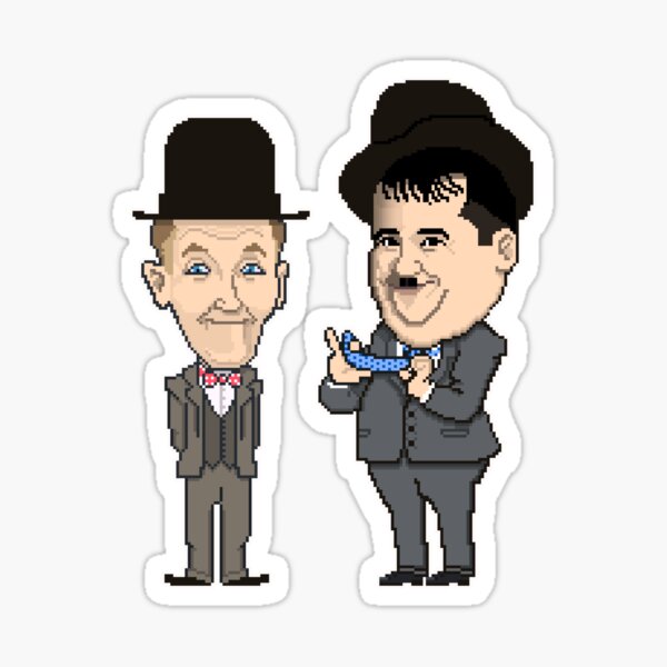 Artikel-Vorschau von Stan & Ollie – Slapstick-Clowns in Pixel, designt und verkauft von PixelPeepers.