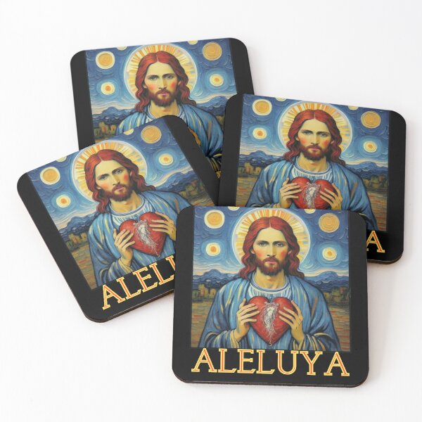 Item preview, Jesus Christ say Aleluya ( in Spanish ) in van gogh style gift for christian designed and sold by thankful-loco.