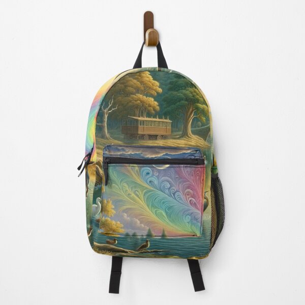 Item preview, Swirling Rainbow Peaceful Sky, with a gentle River Flowing Through designed and sold by Emoji Emblems.