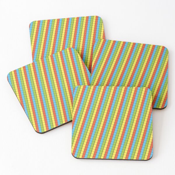 Item preview, Colorful Blocked Line Cubes Black Forever Seamless Pattern designed and sold by Alchemy-A-La-G.