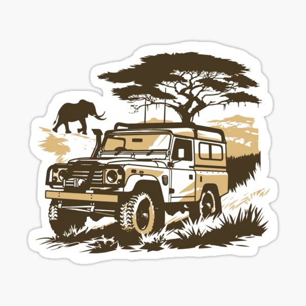 Vista previa del artículo con la obra «safari vehículo coche senderismo campamento», diseñado y vendido por tolga-cetinkaya.