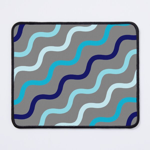 Item preview, Blue & Grey Waving Curve Lines Forever Seamless Pattern designed and sold by Alchemy-A-La-G.