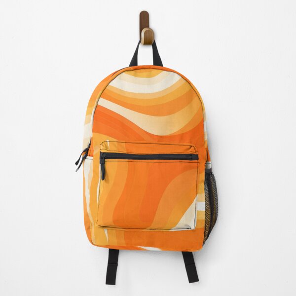 Item preview, Retro Revival: Orange & White Wavy Pop Art Pattern designed and sold by meowjourney.
