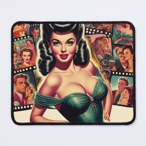 Item preview, Retro Cinema Pin-up designed and sold by PulpVintage.