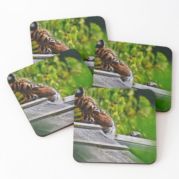 Item preview, A Sumatran Tiger resting among greenery designed and sold by Filip Nycz.
