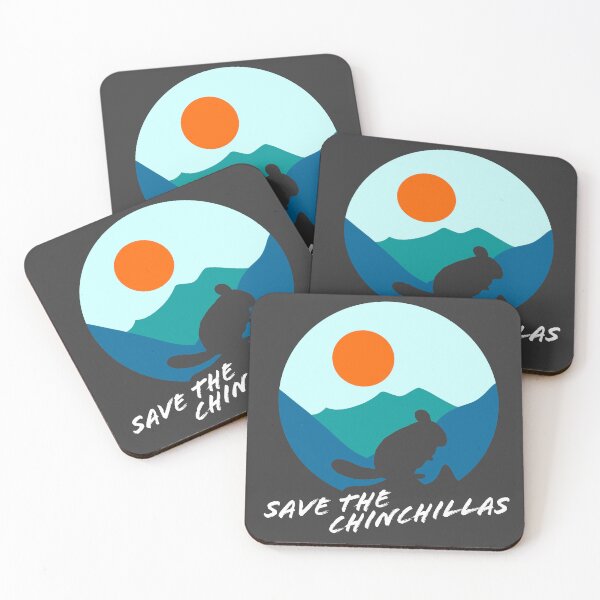 Item preview, Save the Chinchillas: Silhouette of a Chinchilla in the Mountains designed and sold by CoastalCaptures.