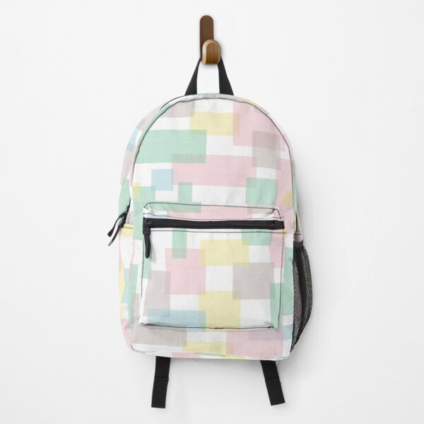 Item preview, Translucence in Retro Pastel Pink Blue Green and Yellow on White designed and sold by Squilla Design Studio.