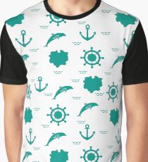 Seamless marine pattern. Graphic T-Shirt