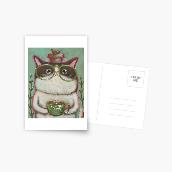 Item preview, Coffee Cat Ready For Spring designed and sold by KilkennyCat Art.