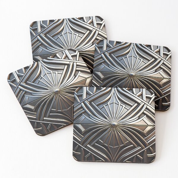 Item preview, Silver Art Deco Design 033 designed and sold by fleesphotos.