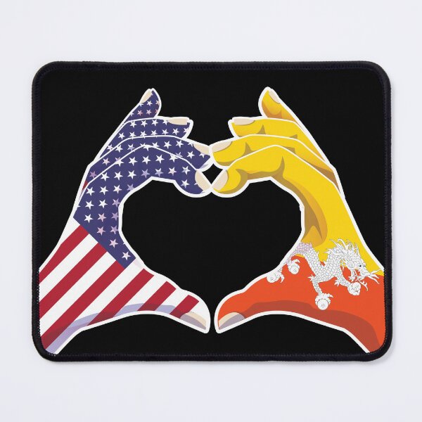 Item preview, Bhutan Bhutanese USA United States American America Love Heart Peace designed and sold by FlagX.