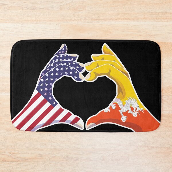Item preview, Bhutan Bhutanese USA United States American America Love Heart Peace designed and sold by FlagX.