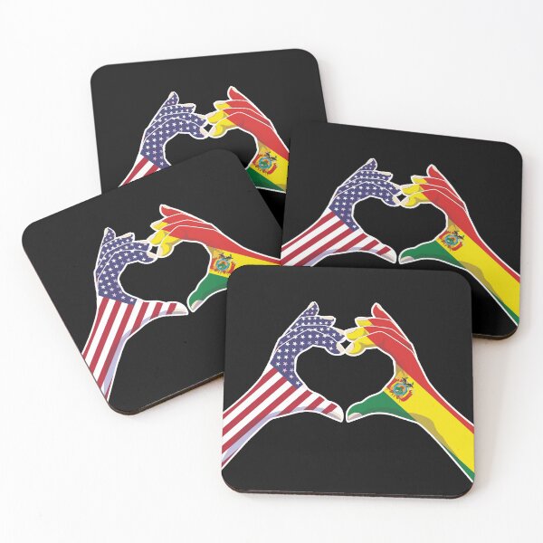 Item preview, Bolivia Bolivian USA United States American America Love Heart Peace designed and sold by FlagX.