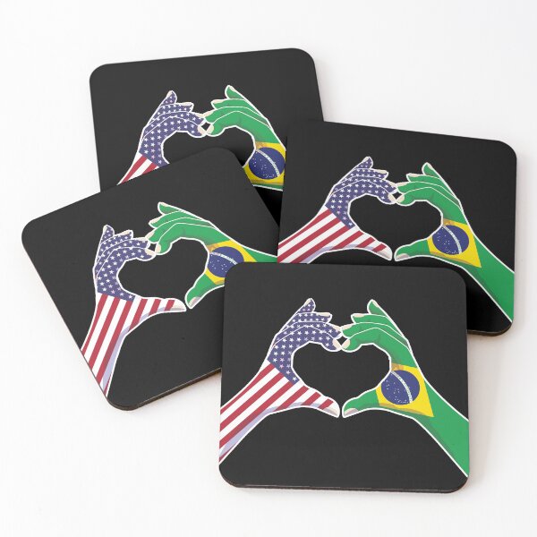 Item preview, Brazilian Brazil USA United States American America Love Heart Peace designed and sold by FlagX.