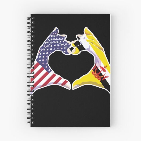 Item preview, Brunei Bruneian USA United States American America Love Heart Peace designed and sold by FlagX.