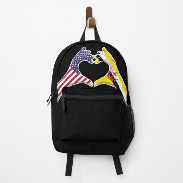 Item preview, Brunei Bruneian USA United States American America Love Heart Peace designed and sold by FlagX.