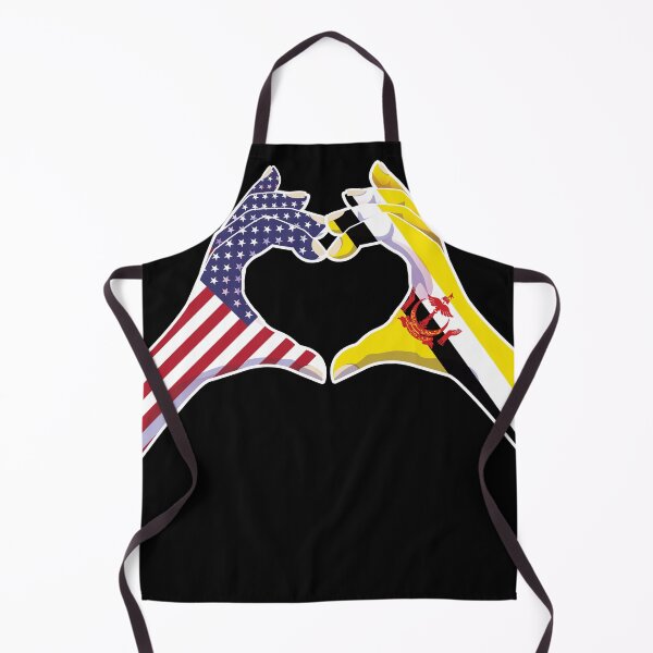 Item preview, Brunei Bruneian USA United States American America Love Heart Peace designed and sold by FlagX.