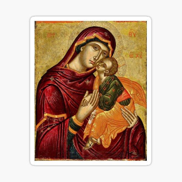 Loving Tenderness Mary and Baby Jesus Sticker