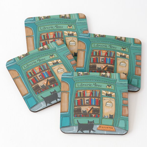 Item preview, Librairie Minou Cats Bookstore designed and sold by KilkennyCat Art.