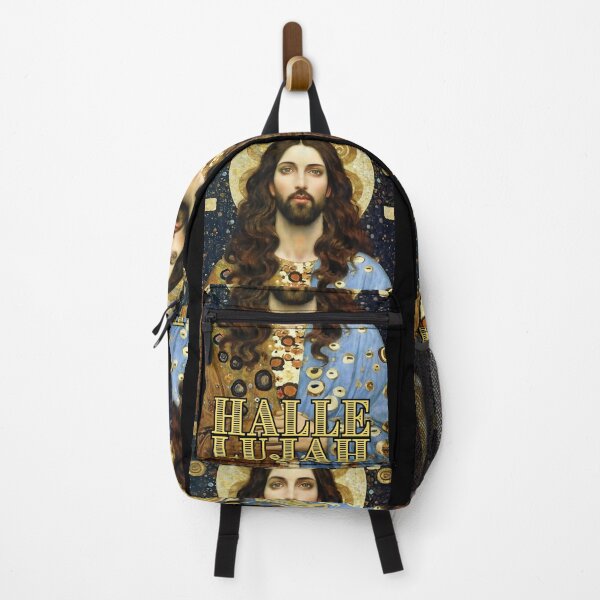 Item preview, Jesus Christ say Hallelujah in cute romantic Gustav Klimt style gift for Europe designed and sold by thankful-loco.
