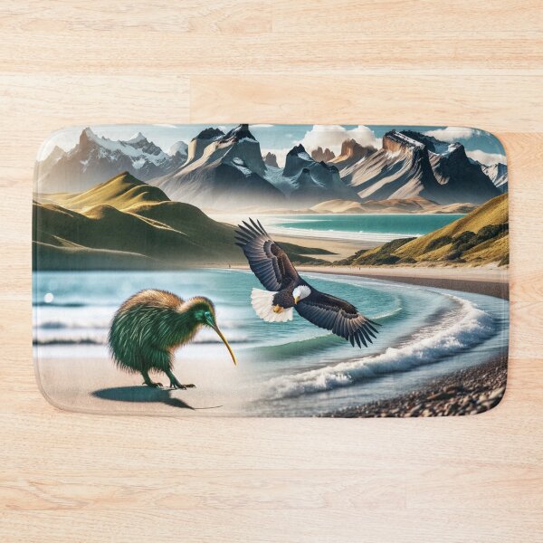 Item preview, Kiwi Eagle Two Worlds designed and sold by KapaiKiwi.