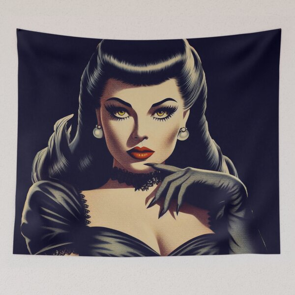 Item preview, Retro Goth Pin-up designed and sold by PulpVintage.