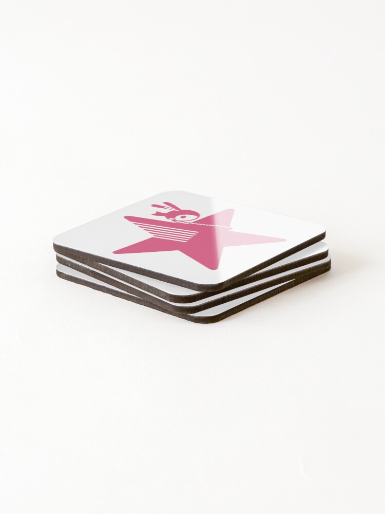 Thumbnail 4 of 5, Coasters (Set of 4), Star Chaser Red designed and sold by Rickybrook.