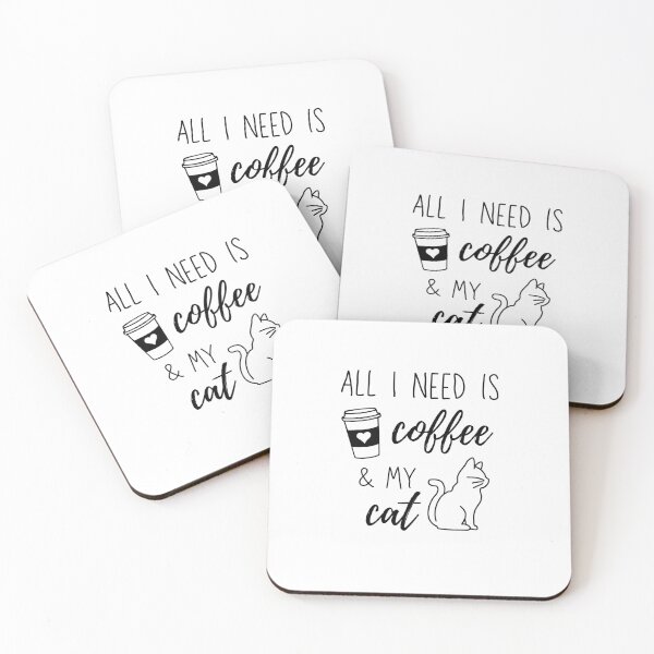 Item preview, All I Need is Coffee and My Cat - Coffee and Cat Lovers Gift designed and sold by patternjp.
