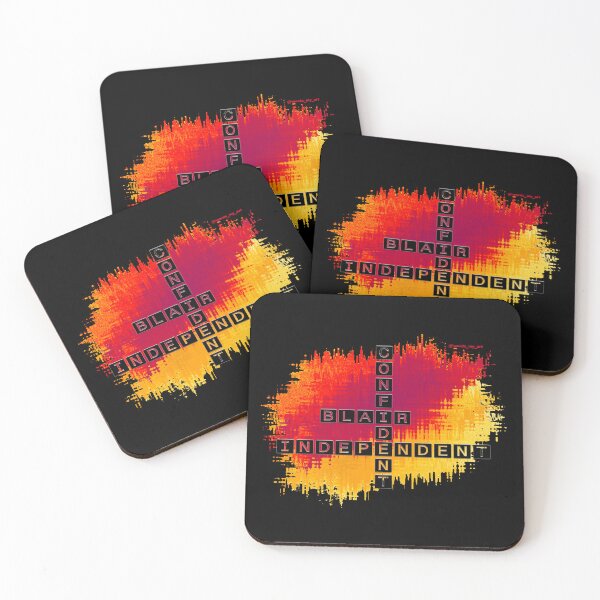 Item preview, Blair, Confident and Independent Crossword Pink Yellow designed and sold by words-my-art.