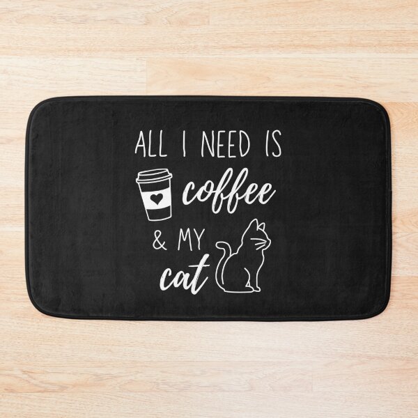 Item preview, All I Need is Coffee and My Cat - Coffee and Cat Saying designed and sold by patternjp.