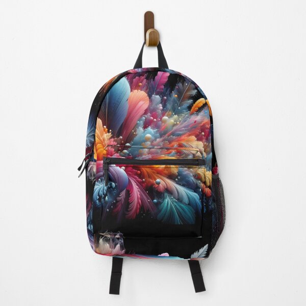Item preview, Colorful Feathers Composition with Fog " Colorful World Collection" designed and sold by Tamer ⭐⭐⭐⭐⭐.