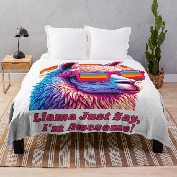 Item preview, Llama just say, I'm awesome! designed and sold by DShirtRepublic.