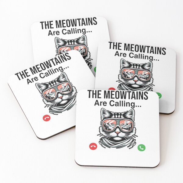 Item preview, Meowtains Are Calling Skiing Sports Lover Snow Ski Expert designed and sold by NovaGenArt.
