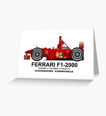 FERRARI F1-2000 Greeting Card