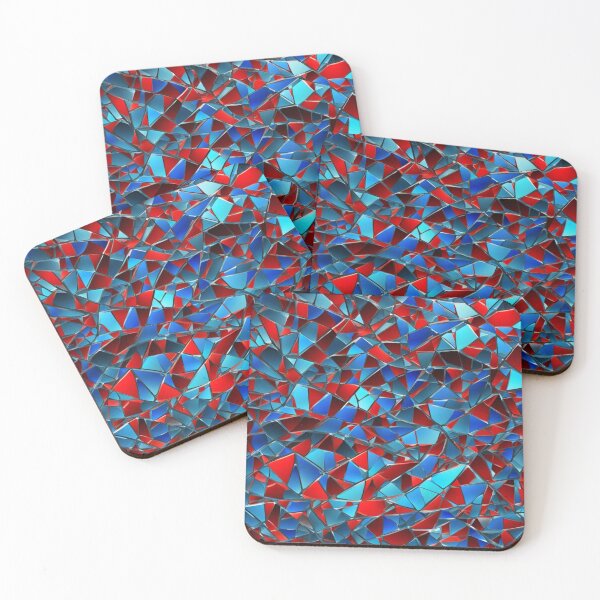 Item preview, Abstract Red and Blue Mosaic Pattern designed and sold by calibrit.