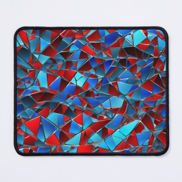 Item preview, Abstract Red and Blue Mosaic Pattern designed and sold by calibrit.