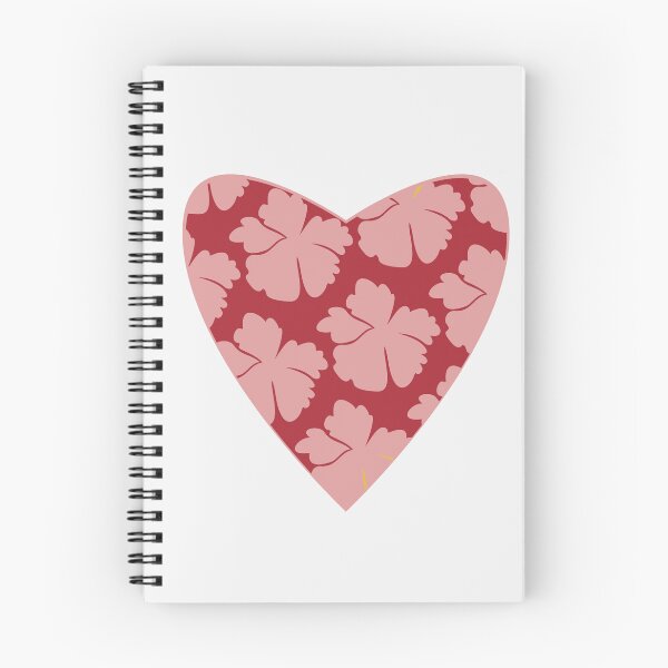 Item preview, Corazón bohemio rojo y flor rosa; Patrón bohemio designed and sold by PatternInArt.