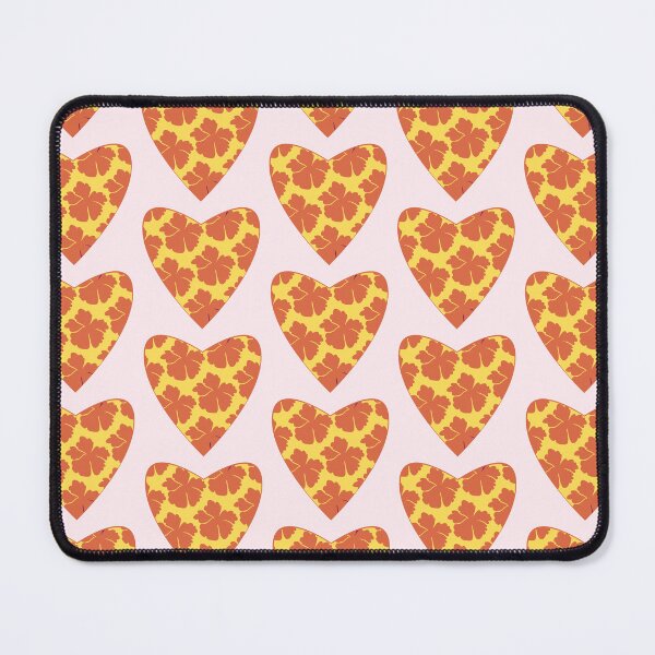 Item preview, Yellow Boho Heart & Orange Flower ; Bohemian Pattern designed and sold by PatternInArt.
