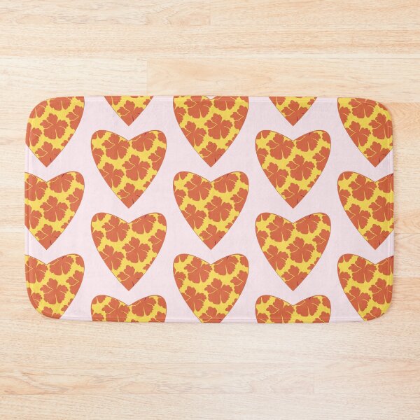 Item preview, Yellow Boho Heart & Orange Flower ; Bohemian Pattern designed and sold by PatternInArt.