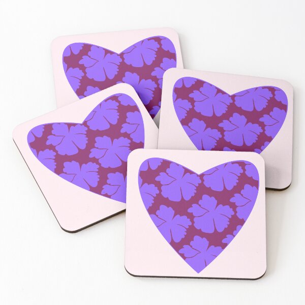 Item preview, Violet Boho Heart & Purple Flower ; Bohemian Pattern designed and sold by PatternInArt.