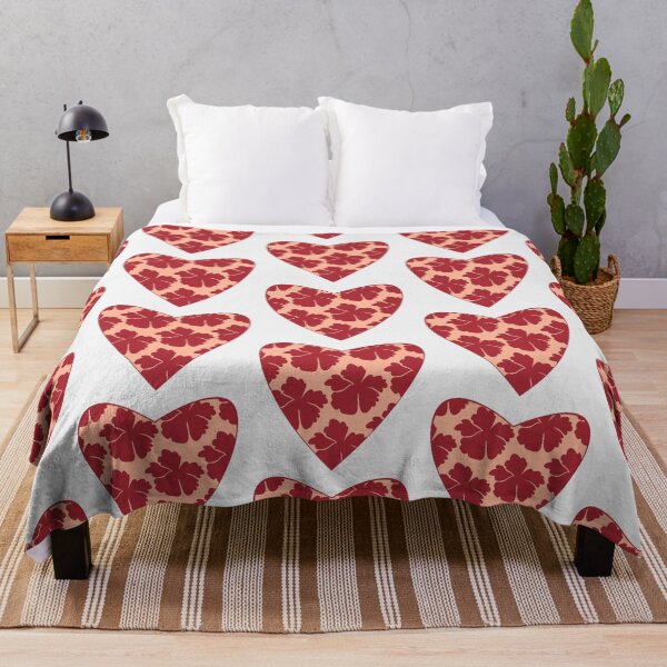 Item preview, Pink Boho Heart & Red Flower ; Bohemian Pattern designed and sold by PatternInArt.