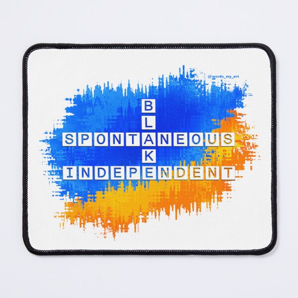 Item preview, Blake Spontaneous Independent Crossword Blue Yellow designed and sold by words-my-art.