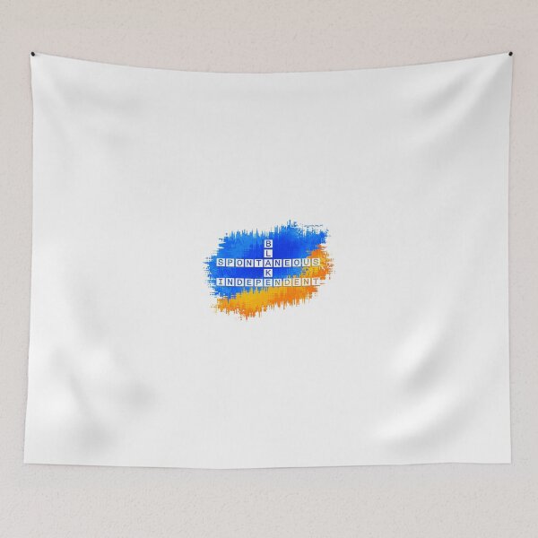 Item preview, Blake Spontaneous Independent Crossword Blue Yellow designed and sold by words-my-art.