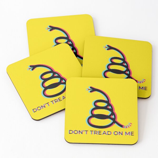 Item preview, Modern Gen z Gadsden Snake Flag Don't Tread on Me - glitch aesthetic designed and sold by pelagio.
