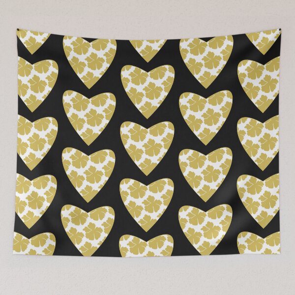 Item preview, White Boho Heart Yellow Flower ; Bohemian Pattern designed and sold by PatternInArt.