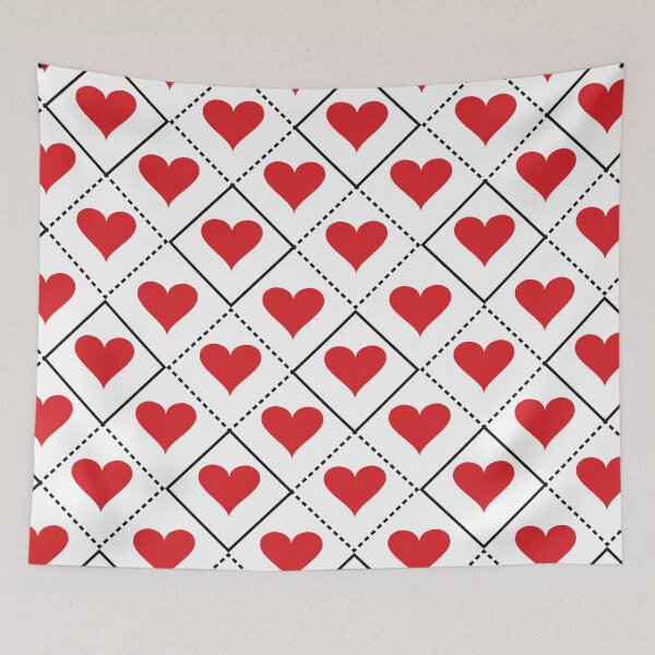 Item preview, Red Hearts Pattern designed and sold by Motogetsu.