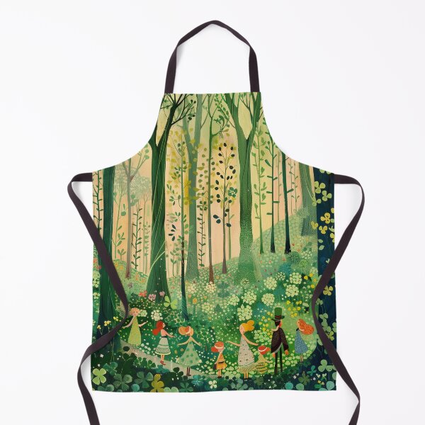Item preview, Magical Irish Forest - Mid Century Illustration Style - Mary Blair Influenced designed and sold by Offset Vinyl Film.