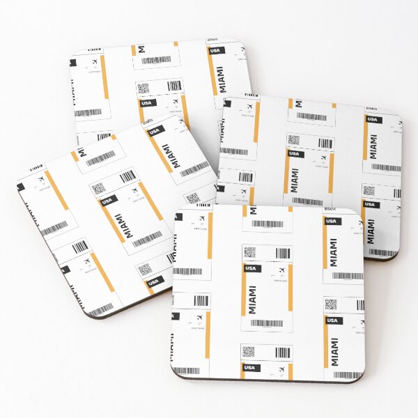 Artikelvorschau, Miami-Flugticket-Design – inspiriertes Reiseticket entworfen und verkauft von RM-Journey.