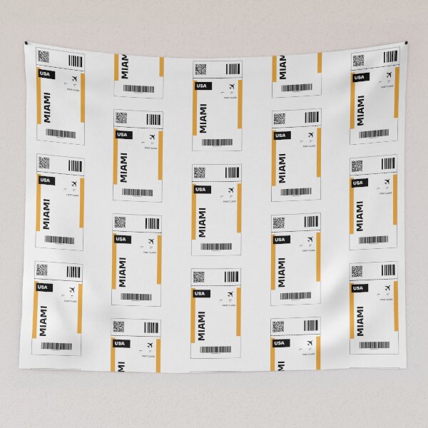Item preview, Miami Flight Ticket Design - Inspired Travel Ticket  designed and sold by RM-Journey.